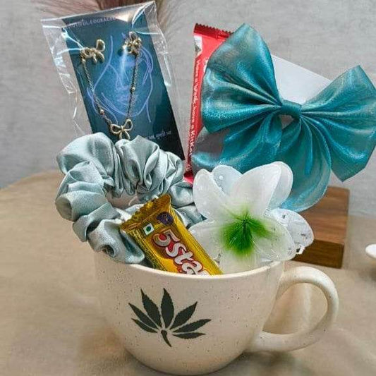 Leaf Art Ceramic Mug Gift Set - MANTRA KARMA