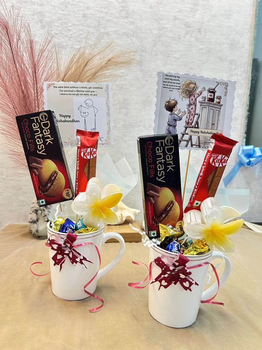 White Elegance Ceramic Mug Gift Set - MANTRA KARMA