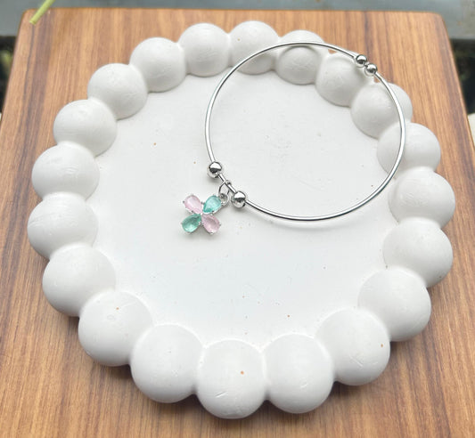 Floral Charm adjustable Bracelet