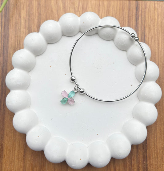 Floral Charm adjustable Bracelet