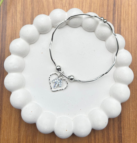 Heart Charm adjustable bracelet
